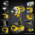 thumbnail image 5 of Cshidworld Cordless Impact Wrench 1/2", 20V Powerful Brushless Motor w/ 2-Mode Speed, Power Impact Wrench W/ 5 Sockets,8 Drill,6 Screws, Max Torque 280 ft-lbs (380N.m), Includes 2 x 3.0A Batteries, 5 of 8