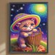 thumbnail image 1 of Cuadros Decorativos 5D bricolaje taladro redondo completo diamante pintura gato Kit arte decoración del hogar (VIP833) Wdftyju embutido en tela, 1 of 9