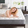 thumbnail image 4 of Queen Mattress, DIGLANT 10 Inch Hybrid Tight Top Mattress, Memory Foam Pocket Spring Mattress Sleep Supportive & Pressure Relief, Medium Firm Feel Mattress in a Box, CertiPUR-US Certified, 4 of 8