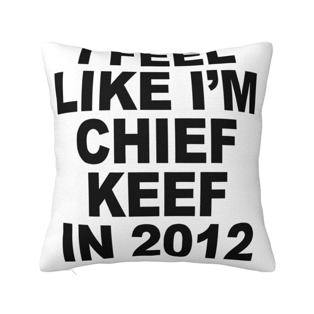 Me siento como si fuera Chief Keef en 2012, funda de almohada súper suave con cremallera para dormitorio, sofá, sillón, fundas de almohada mullidas y acogedoras para todas las estaciones, almohada