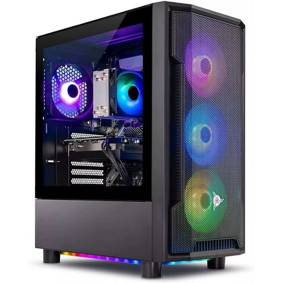 Skytech Shadow Gaming PC, Ryzen 5 7600X 4.7 GHz (5.3GHz Turbo Boost), AMD RX 7600 8GB GDDR6, 1TB SSD, 16GB DDR5 RAM 5200, 650W Gold PSU, Wi-Fi, Win 11 Home