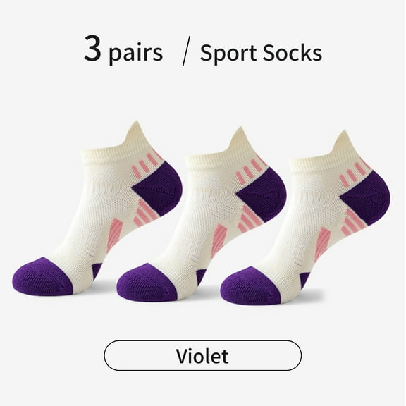 Hehanda 3 Pairs Outdoor Sports Socks for Men & Women, Thin Running Socks, Breathable, Quick-Dry, Low Cut, Summer