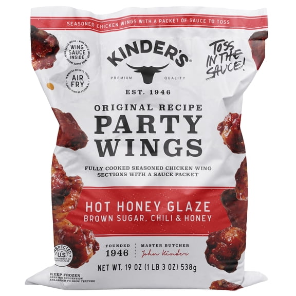 Kinder's Restaurant-Style Hot Honey Glaze Party Wings, 19 oz (Frozen)