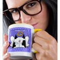 thumbnail image 2 of 3drose, Angel Bi Color Cat Cute Cartoon Pet Loss Memorial, 11oz Two-tone Yellow Mug, 2 of 6