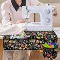 thumbnail image 4 of SEANATIVE Floral Rooster Sewing Machine Mat with Pockets Non Slip Mats to Reduce Vibration Easy Storage Sewing Machine Table Mats Sewing Accessories Organizer, 4 of 6