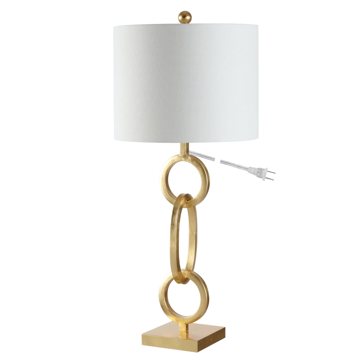 SAFAVIEH Alaia 32 in. Round Chain Iron Table Lamp, Gold