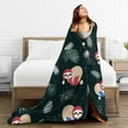 thumbnail image 5 of Kll Fleece Blanket Plush Throw Blanket Baby Sloths Sleeping On The Christmas Ball,Soft Fuzzy Cozy Flannel Blanket For Couch Sofa Bed.(60"X50"), 5 of 9