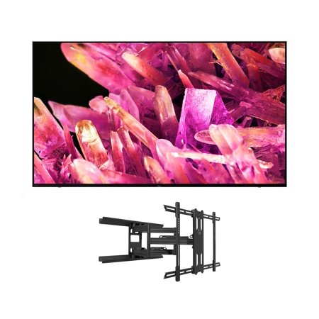 Sony XR65X90K 65" 4K Smart BRAVIA XR HDR Full Array LED TV with a Kanto PDX680 Full Motion TV Mount with 24" Extension for 39"-80" TVs (2022)