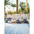 thumbnail image 6 of Outdoor Pillows Waterproof, Orange Blue Fall Bedding Throw Pillows with Insert for Couch Sofa Bed, Thanksgiving Pumpkin Botanical Maple Leaf 12x20 Inch Pillowcases Decorative Patio Pillow Set of 2, 6 of 8