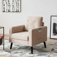 thumbnail image 2 of Giantex Upholstered Accent Armchair, Mid Century Modern Single Sofa Chair, Great for Living Room, Bedroom, Office, 2 of 8