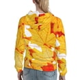 thumbnail image 7 of Lsque Autumn Maple Leaves Pattern Casual Women's Hoodie,Hooded Sweatshirt with Kangaroo Pocket,Pullover Hoodie with Eye-catching Drawstrings-Large, 7 of 7