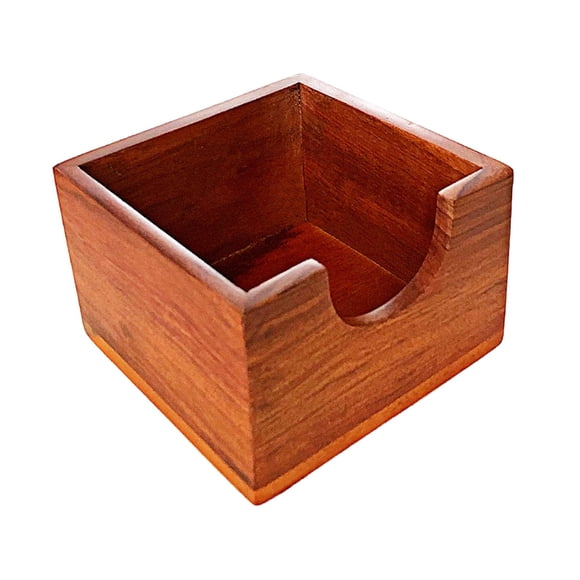 Dispensador de toallas de papel de madera sin tapa, bandeja de almacenamiento de pañuelos, estilo moderno, diseño de encimera, para