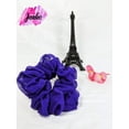 thumbnail image 2 of Purple Silk Chiffon Hair Scrunchie - Jumbo Size, 2 of 2