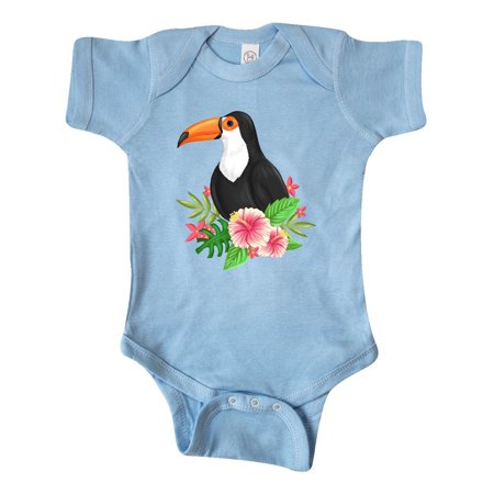 

Inktastic Toucan with Hawaiian Flowers Gift Baby Boy or Baby Girl Bodysuit