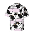 thumbnail image 3 of Balery Cute Animal with Cow Print Men's Hawaiian Shirts Short Sleeve Beach Shirt Relaxed Fit Vacation Button Down Shirts-3X-Large, 3 of 9