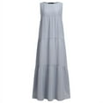 thumbnail image 3 of ZANZEA Women Sleeveless Baggy Ruffled Tank Dress Sundress Maxi Dresses, 3 of 11
