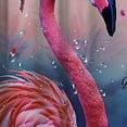 thumbnail image 5 of Orinice Pink Flamingo Shower Curtain Cute Tropical Flamingo Shower Curtain Relax Soak Unwind Bathroom Sign Bath Curtain Bathtub Bathroom Decor Shower Curtain with Hooks Waterproof Fabric  60x72, 5 of 7