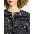thumbnail image 6 of Time and Tru Women's Lace Yoke Shirt with Long Sleeves Sizes XS-XXXL, 6 of 6