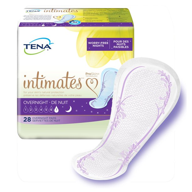 TENA Intimates Overnight Incontinence Pads, Heavy Absorbency, 84 Ct