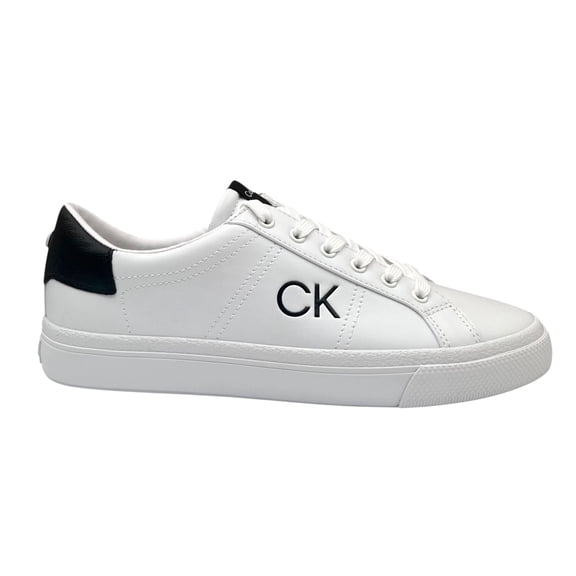 Calvin Klein Womens Cylaire Casual Fashion Sneakers Size 8.5 White Black Low Top
