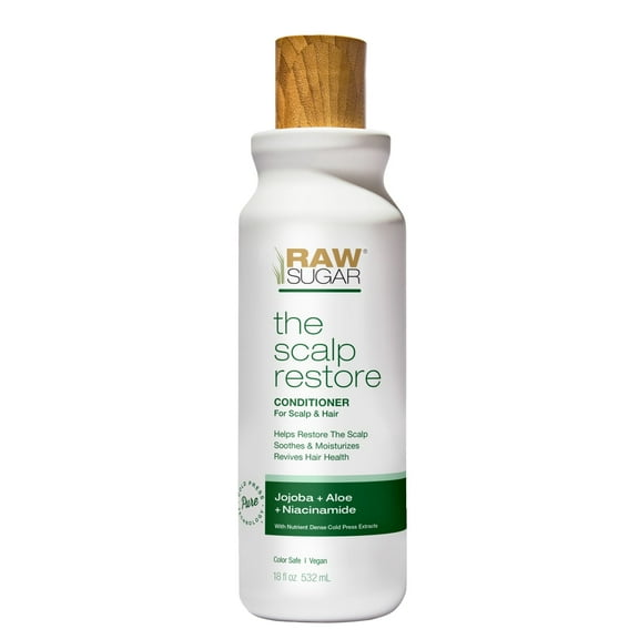 Raw Sugar The Scalp Restore Conditioner- Jojoba Aloe Niacinamide, 18 fl oz