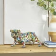 thumbnail image 2 of 15" x 8" Multi Colored Resin Bulldog Sculpture, by DecMode, 2 of 8