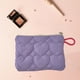 thumbnail image 5 of Bolsa de Maquillaje de Lana Tejida a Rayas con Bloques de Color, Monedero Mini Portátil, Estuche para Lápices de Poliéster con Cremallera, 16x11x3cm, Blanco Púrpura Rosa Amarillo Naranja., 5 of 8