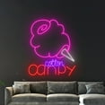 thumbnail image 4 of Handmadetneonsign Cotton Candy Neon Sign, Cotton Candy Wall Art Decor, Candy Store Wall Decor, 4 of 5