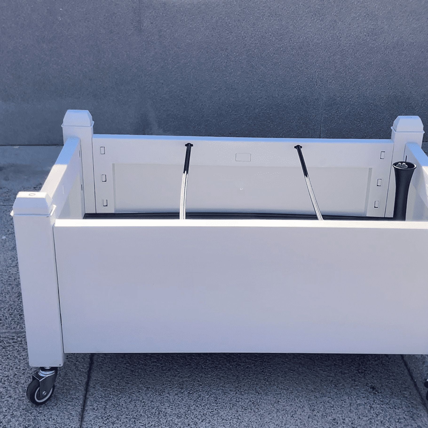MINDYES Rectangular Resin Planter Box  Raised Beds For Gardening Plants 30.04*17.72*12.6 inch Outdoor Tomato Planters