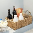 thumbnail image 4 of Wicker Divided Storage Basket Woven Natural Hyacinth Organizer for Bathroom Kitchen Office Shelves Everyday 4 Section Rectangular Tray, 4 of 8