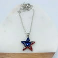 thumbnail image 5 of 4th of July Necklace for Women - Red White Blue Jewelry - Patriotic Necklaces (Blue Stones Set), 5 of 7