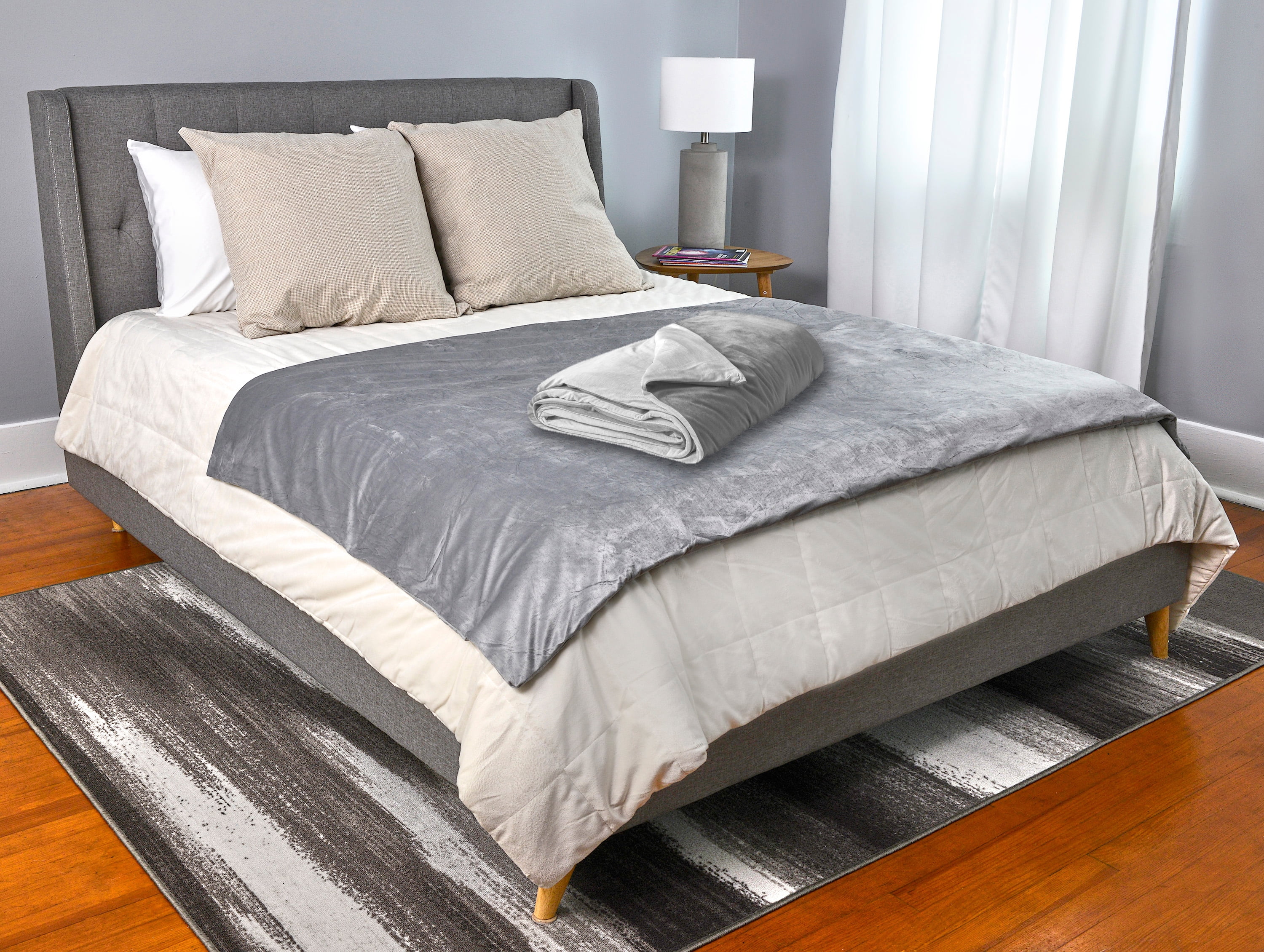 Tranquility CooltotheTouch 15lb Weighted Blanket, Gray