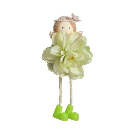 Easter Spring Hanging Ornaments Floral Angel Fairy Decor with Flower Details Elegant Easter Fairy Hanging Decorations for Home Window Tree Seasonal Display Spring Easter Holidaay Home Accents