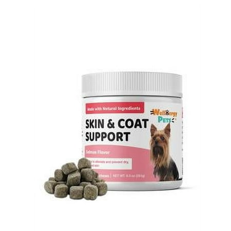 UPC: 0850013105168 | Natural Skin and Coat Allergy Support Soft Chews for Dogs – Anti-inflammatory and Anti-Itch Vitamins Omega 3 6 9 + EPA DHA Gold Fish Oil – for Hot Spots Seasonal Allergies Dry Itchy Skin 120ct.