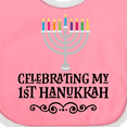thumbnail image 4 of Inktastic Hanukkah Babys 1st Menorah Boys or Girls Baby Bib, 4 of 4