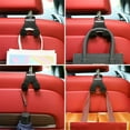 thumbnail image 5 of Car Seat Headrest Hook, 4 Pack Purse Hooks for Auto, 2 in 1 Durable Seat Back Hanger, Storage Organizer Phone Holder for Automotive Interior, Universal for Handbag Coat Grocery (Black), 5 of 5