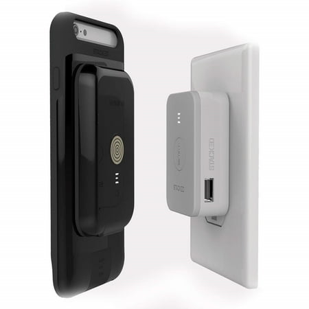 - Stacked Wireless Magnetic Charging Kit for iPhone 6/6s w/2x Magnetic Power Pack (Black)