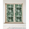 thumbnail image 2 of Window Privacy Film Green Palm Leaves Stained Glass Window Film Decorative Sun Block Window Cover Summer Tropical Leaf Vintage Window Clings Static Adhesive Sticker for Bathroom 23.6"x59", 2 of 7