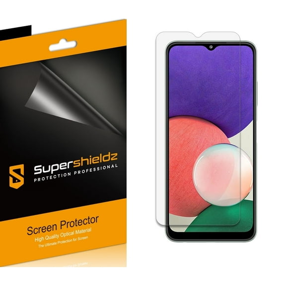 [6-Pack] Supershieldz for Samsung Galaxy A22 5G (6.6 inch) (5G Version Only) Screen Protector, Anti-Bubble High Definition (HD) Clear Shield