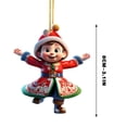 thumbnail image 2 of Acrylic Dwarf Christmas Tree Pendant Cute Dwarf Flat Print Chinese Doll Pendant, 2 of 6