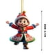 thumbnail image 2 of Colgante de Árbol de Navidad Enano de Acrílico con Estampado Plano de Muñeca China., 2 of 6