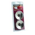 thumbnail image 4 of Ner Mitzvah, Safety (Center Pin) Candle Holder - Nickel Plated, Silver Drip Cup (2 Pack), 4 of 5