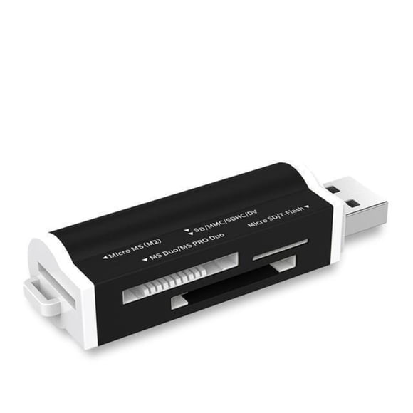 GZJCKJY Micro SD Card Reader, 4 in 1 Mini Portable USB TF/Micro-SD/MS/M2 Card Reader Adapter for Computer