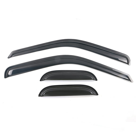 Ikon Motorsports Window Visors Deflector Fits 1999-201616 Ford F250 Super Duty Extended Cab, Acrylic Outside Mount