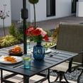 thumbnail image 6 of Sour Citrus Outdoor Table with 1.97" Umbrella Hole Weather-Resistant Patio Dining Table for Garden, Backyard,Porch and Deck, Black, 6 of 6