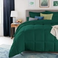 thumbnail image 4 of D.N.G. BEDDINGS Deluxe All Seasons Oversized Super King Size 800 Thread Count, Solid Teal Green Down Alternative 3 Piece Box Design Comforter Set 100% Egyptian Cotton, 4 of 6