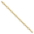 thumbnail image 2 of 10K Yellow Gold Necklace Chain Polished D/C Bracelet 7.5 inch 8.5 mm, 2 of 6