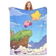 thumbnail image 2 of Kirby Blanket Super Soft Cozy Throw Blanket Fuzzy Comfy Flannel Blanket Warm Plush Blankets For Couch, Sofa, Bed 50"X40", 2 of 6