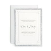 Gartner™ Studios Formal Invitations And Envelopes, Silver Glitter, Pack Of 25