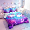 thumbnail image 2 of Manfei Kids Cute Axolotl 7 Pieces Bedding Comforter Set,Ocean Sealife Full Bedding Set For Girl,Kawaii Animal Cartoon Salamander Fitted Sheet Flat Sheet For Teens,Bed Set Bedroom Decor Reversible, 2 of 8